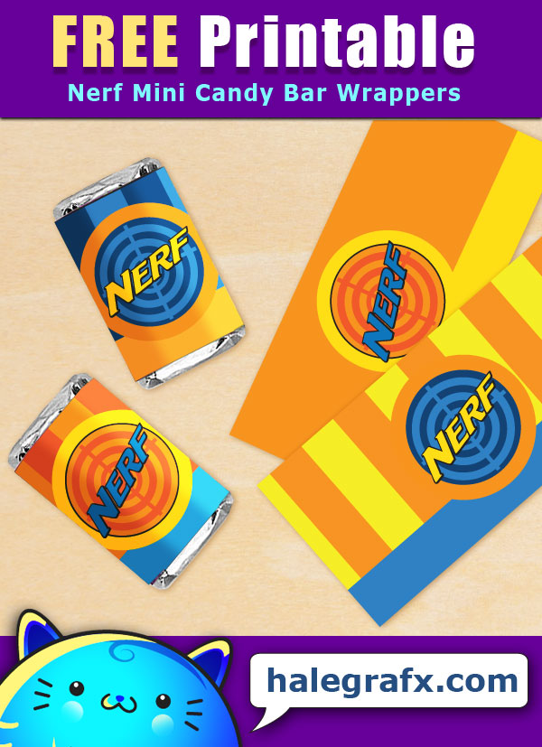 FREE Printable Nerf Mini Candy Bar Wrappers FREE Printable Nerf Mini Candy Bar Wrappers