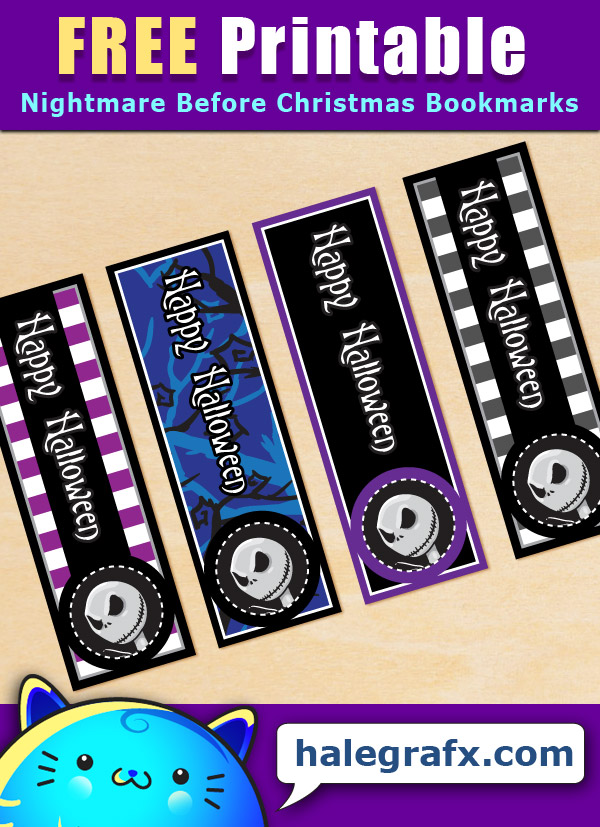 FREE Printable Nightmare Before Christmas Bookmarks FREE Printable Nightmare Before Christmas Bookmarks