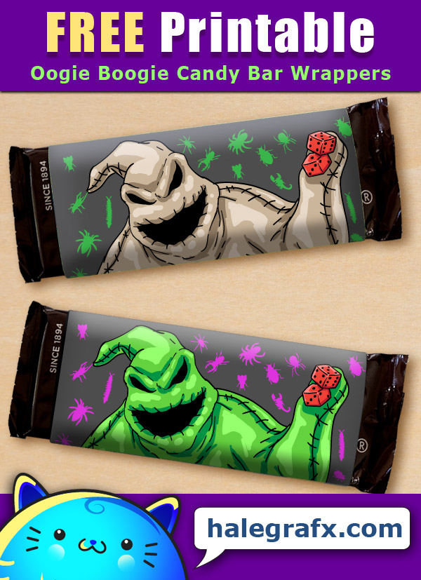 FREE Printable Nightmare Before Christmas Oogie Boogie Candy Bar Wrappers FREE Printable Nightmare Before Christmas Oogie Boogie Candy Bar Wrappers