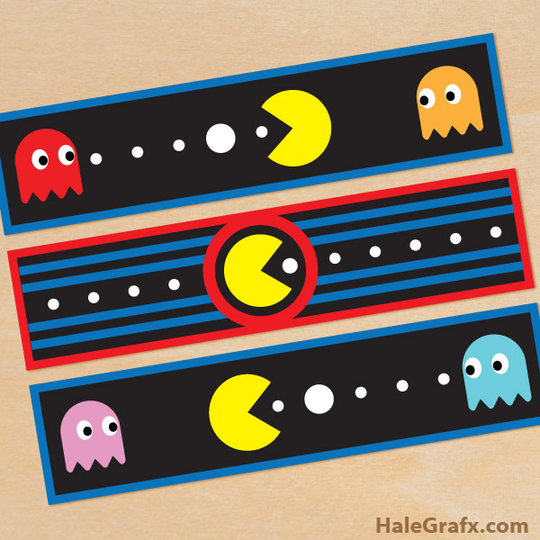 FREE Printable Retro Pac-man Water Bottle Labels FREE Printable Retro Pac-man Water Bottle Labels