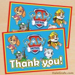 FREE Printable Paw Patrol Thank You Card