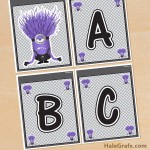 FREE Printable Despicable Me Evil Minions Alphabet Banner