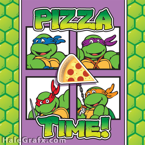 FREE Printable Retro Ninja Turtle Pizza Box Cover FREE Printable Retro Ninja Turtle Pizza Box Cover