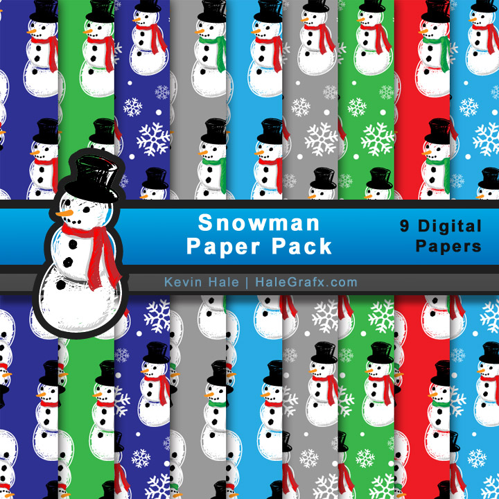 FREE Christmas Snowman Digital Paper Pack FREE Christmas Snowman Digital Paper Pack