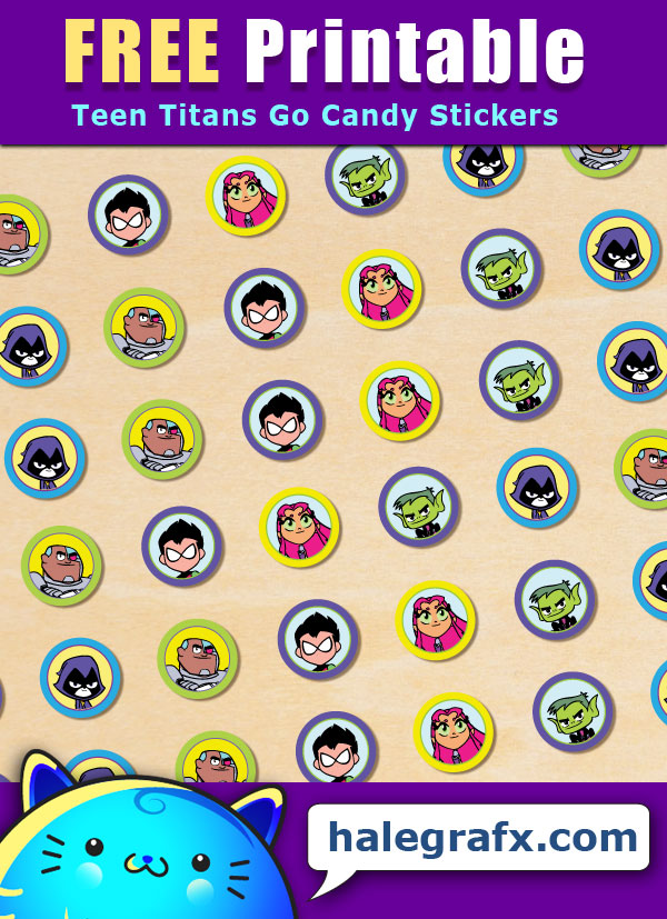 FREE Printable Teen Titans Go Hershey’s Kisses Stickers FREE Printable Teen Titans Go Hershey’s Kisses Stickers