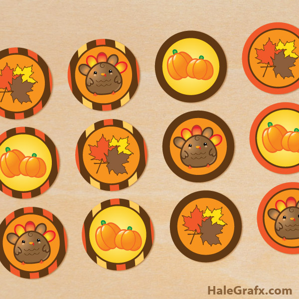 FREE Printable Thanksgiving Cupcake Toppers FREE Printable Thanksgiving Cupcake Toppers