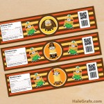 FREE Printable Thanksgiving Minions Water Bottle Labels