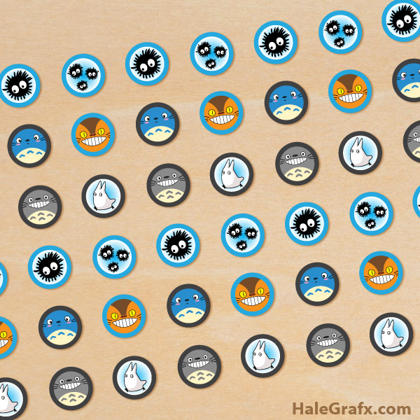 FREE Printable Totoro Hershey’s Kisses Stickers FREE Printable Totoro Hershey’s Kisses Stickers