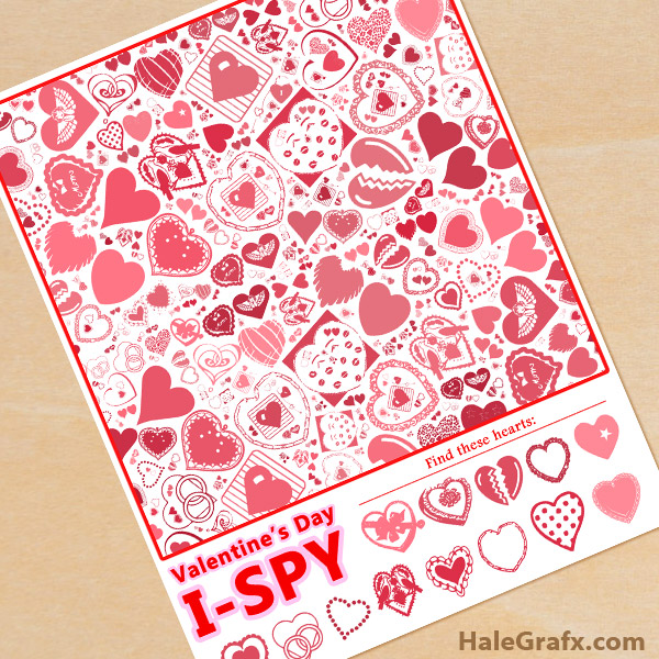 FREE Printable Valentine's Day I-Spy Sheet FREE Printable Valentine's Day I-Spy Sheet