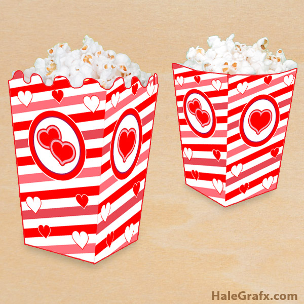 FREE Printable Valentine's Day Popcorn Box FREE Printable Valentine's Day Popcorn Box