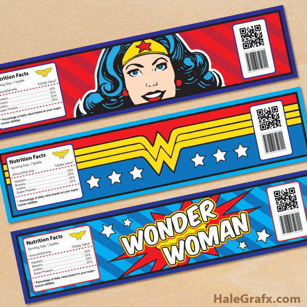 Free Printable Wonder Woman Water Bottle Labels Free Printable Wonder Woman Water Bottle Labels