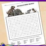 FREE Printable Dinosaur Word Search