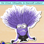 FREE Printable Evil Purple Minion Stickers