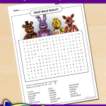 FREE Printable Five Nights at Freddy’s Word Search