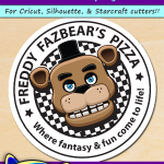 FREE Printable Five Nights at Freddy’s Pizzeria Freddy Logo Sticker