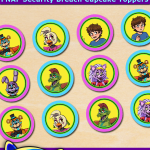 Free Printable Five Nights at Freddy’s Security Breach Cupcake Toppers