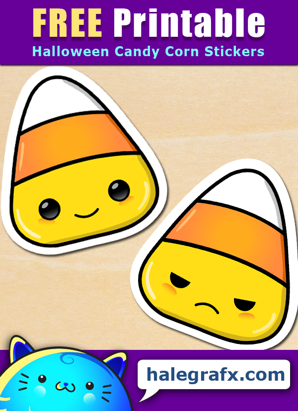 FREE Printable Halloween Candy Corn Stickers FREE Printable Halloween Candy Corn Stickers