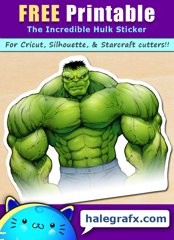 FREE Printable Incredible Hulk Sticker FREE Printable Incredible Hulk Sticker