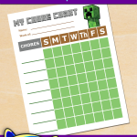 Free Printable Minecraft Creeper Chore Chart