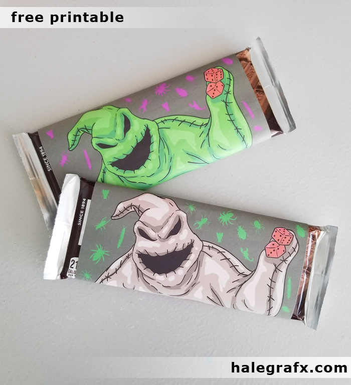 FREE Printable Nightmare Before Christmas Oogie Boogie Candy Bar Wrappers FREE Printable Nightmare Before Christmas Oogie Boogie Candy Bar Wrappers