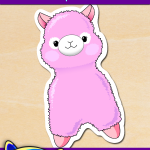 FREE Printable Pink Alpaca Sticker