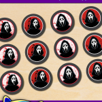 Free Printable Scream Ghostface Cupcake Toppers