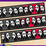 Free Printable Scream Ghostface Themed Water Bottle Labels