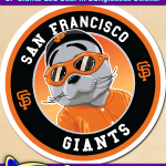 FREE Printable SF Giants Lou Seal in Sunglasses Sticker