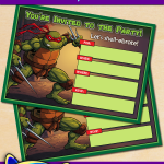 FREE Printable Teenage Mutant Ninja Turtle Birthday Invitation