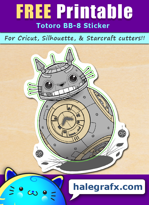 FREE Printable Totoro BB-8 Sticker FREE Printable Totoro BB-8 Sticker