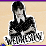 FREE Printable Wednesday with Spider Webs Sticker FREE Printable Wednesday with Spider Webs Sticker